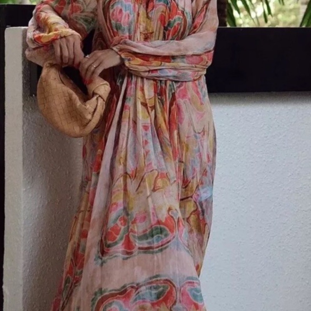Zara Multicolor Long Sleeve Dress
